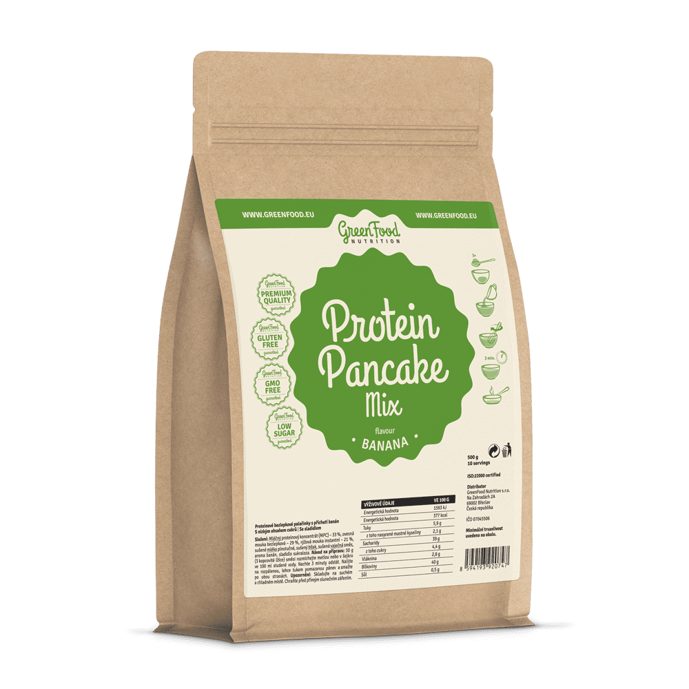 GreenFood Nutrition Proteínové palacinky 500g - Banán